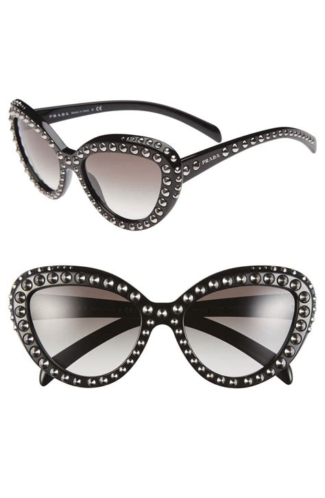 prada acetate cat-eye sunglasses|prada cat eye studded sunglasses.